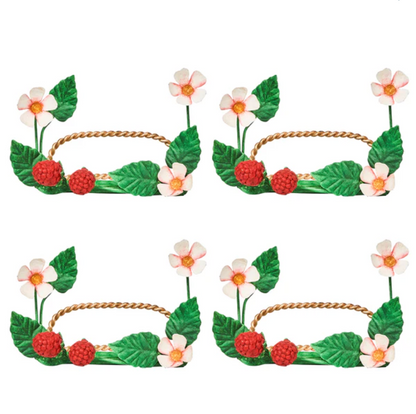 Juliska Meadow Walk Raspberries Place Card Holders (Set of 4)