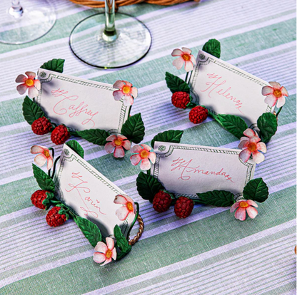 Juliska Meadow Walk Raspberries Place Card Holders (Set of 4)
