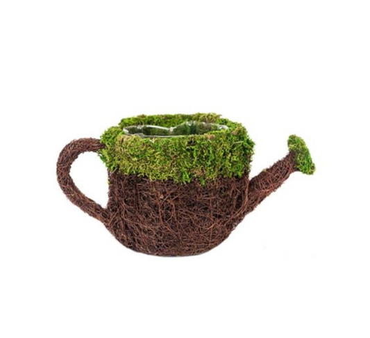 Deco Garden Moss Watering Can Planter