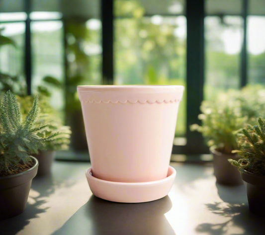 Berg's Potter Helena GLAZED Quarts Rose Pot