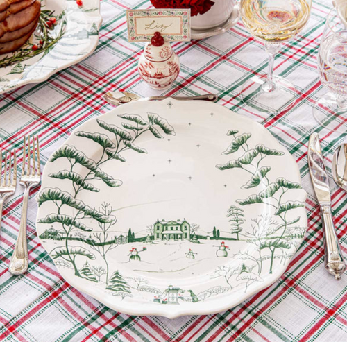 Country Estate Winter Frolic Charger in Evergreen