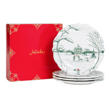 Load image into Gallery viewer, Country Estate Winter Frolic Party Plate in Evergreen - Assorted Set of 4