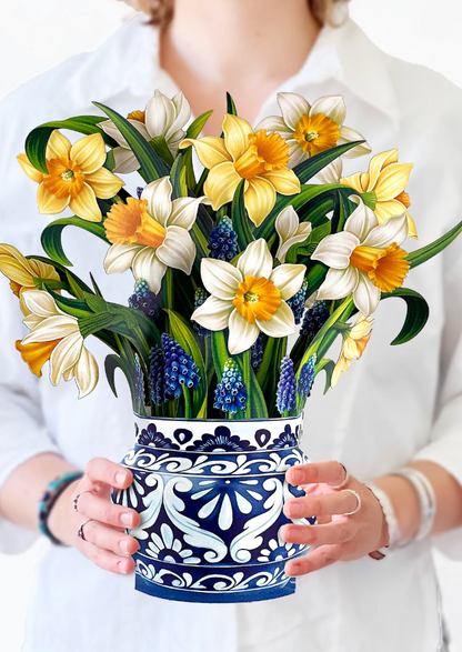 FreshCut Paper English Daffodil Pop Up Bouquet