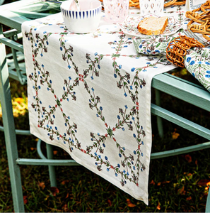 Villa Seville Table Runner in Chambray - Juliska