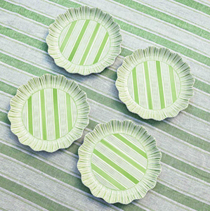 Cabana Stripe Melamine Dinner Plate, Set of 4 - Juliska