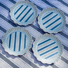 Load image into Gallery viewer, Cabana Stripe Melamine Salad Plate, Set of 4 - Juliska