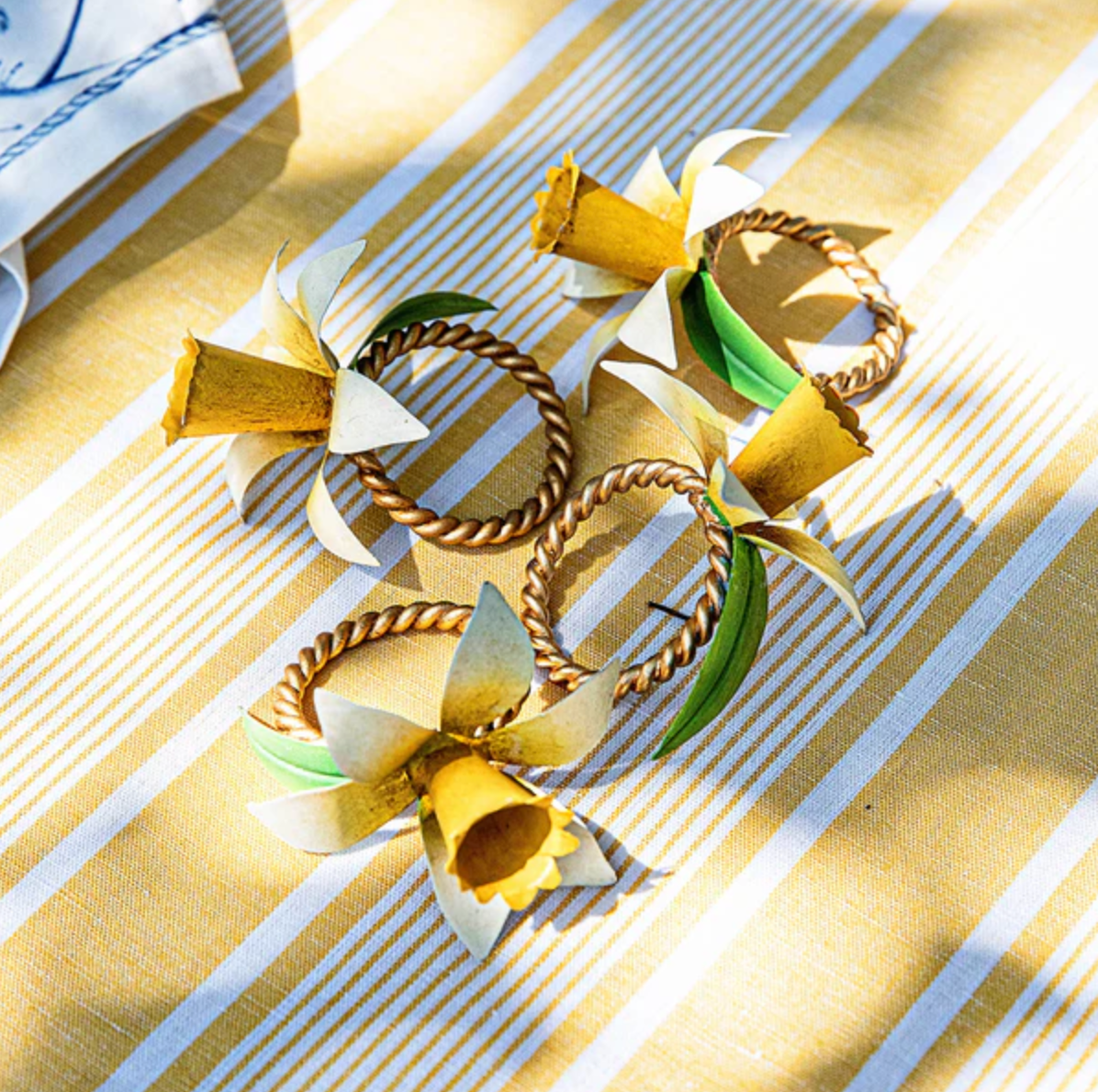 Juliska Meadow Walk Daffodil Napkin Ring (Set of 4)