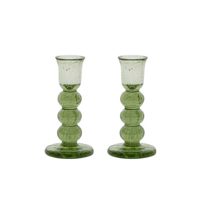 Juliska Provence Glass Basil Candlestick (Set of 2)