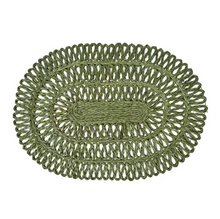 Load image into Gallery viewer, Straw Loop Oval Placemat, Set of 4