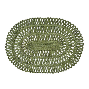 Straw Loop Oval Placemat, Set of 4