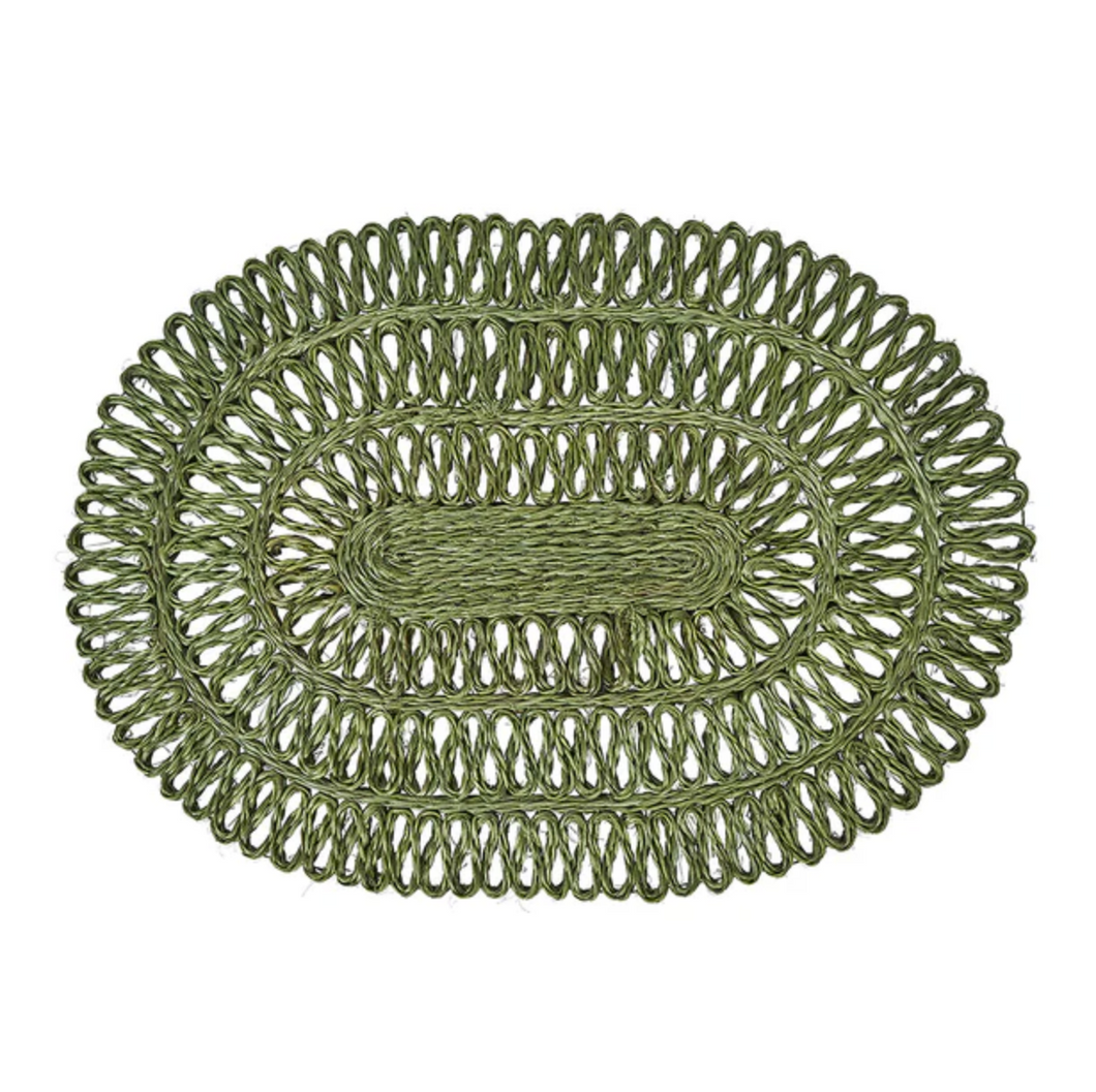 Straw Loop Oval Placemat, Set of 4