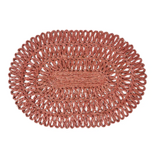 Load image into Gallery viewer, Straw Loop Oval Placemat, Set of 4