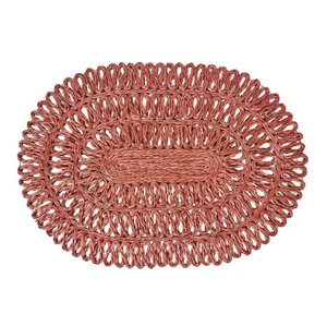 Straw Loop Oval Placemat, Set of 4