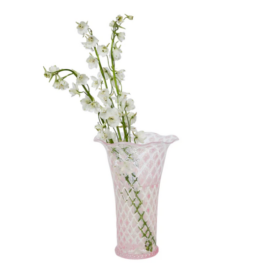 Juliska Trellis Blush Pink 9" Flared Vase