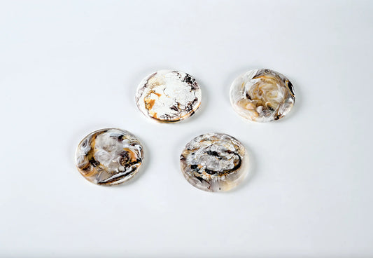 Mocha Swirl Coasters, Set of 4