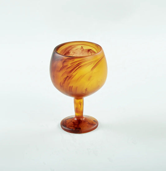 Pair of Tortoise Swirl Stemware