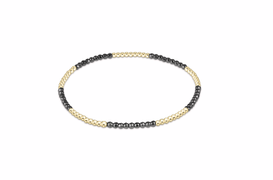 enewton Blissful Pattern 2mm Bead Bracelet in Silver Faceted Hematite