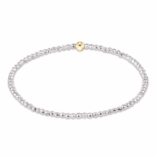 enewton EXTENDS Bright Silver Faceted Hematite 2mm Bead Bracelet