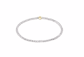 enewton EXTENDS Bright Silver Faceted Hematite 2mm Bead Bracelet