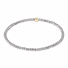 enewton EXTENDS Silver Faceted Hematite 2mm Bead Bracelet