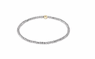 enewton EXTENDS Silver Faceted Hematite 2mm Bead Bracelet