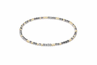 enewton Hope Unwritten Bright Silver Faceted Hematite 2mm Bead Bracelet