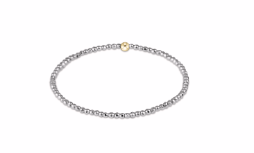 enewton Silver Faceted Hematite 2mm Bead Bracelet