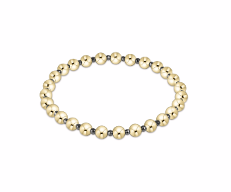 enewton Silver Faceted Hematite Grateful Pattern 5mm Bead Bracelet