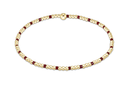 enewton Gameday Hope Sincerity Pattern 2mm Bead Bracelet in Wine