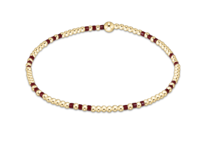 enewton Gameday Hope Joy Pattern 2mm Bead Bracelet in Wine