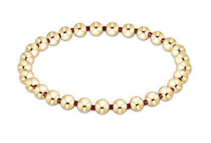 enewton Gameday Hope Grateful 5mm Bead Bracelet in Wine