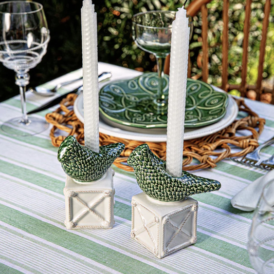 Berry & Thread Bird Topiary Candlestick Set of 2 | Juliska