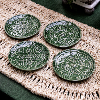 Juliska Jardins Du Monde Basil Side/Cocktail Plates (Assort. Set of 4)