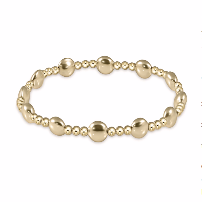 enewton Honesty Gold Sincerity Pattern 6mm Bead Bracelet