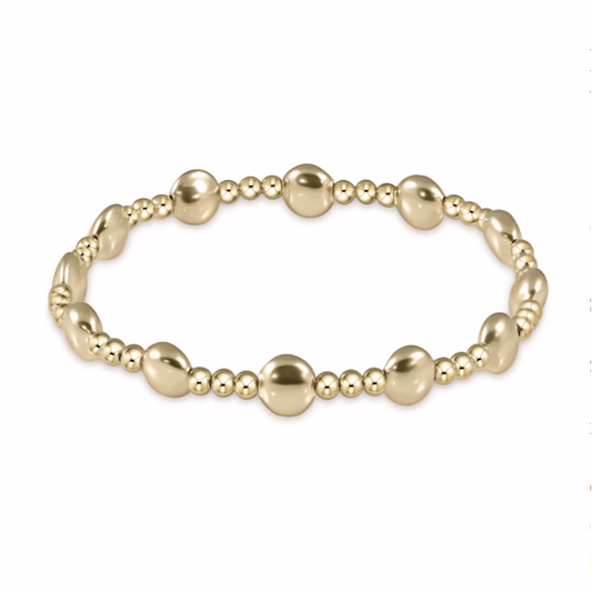 enewton Honesty Gold Sincerity Pattern 6mm Bead Bracelet