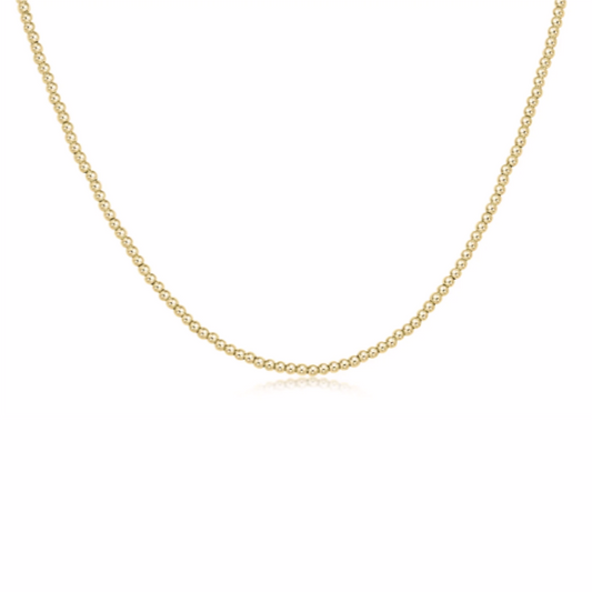 enewton 17" Choker Classic Gold 2mm Bead Necklace