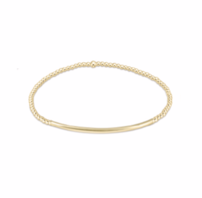 enewton Classic Gold 2mm Bead Bracelet Bliss Bar Gold