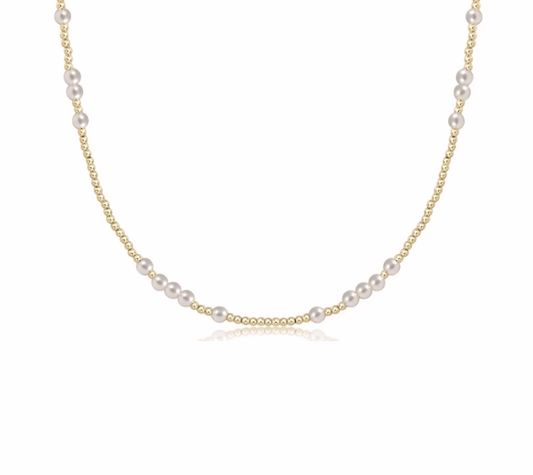 enewton 15" Choker Hope Unwritten 4mm Pearl Necklace