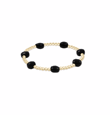 enewton EXTENDS Admire Gold 3mm Bead Bracelet Faceted Onyx