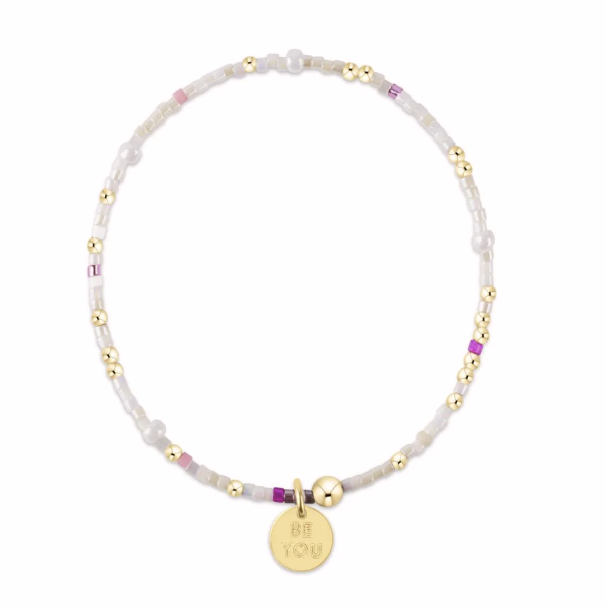 EGIRL Hope Unwritten Bracelet With Sprinkles on Top "Be You" Small Gold Disc