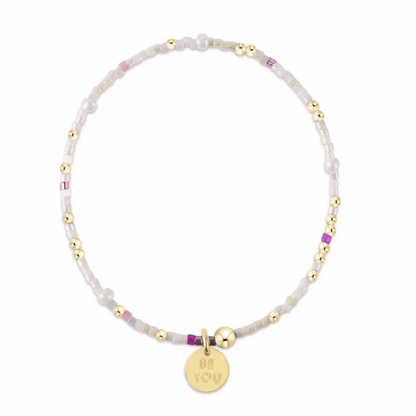 EGIRL Hope Unwritten Bracelet With Sprinkles on Top "Be You" Small Gold Disc