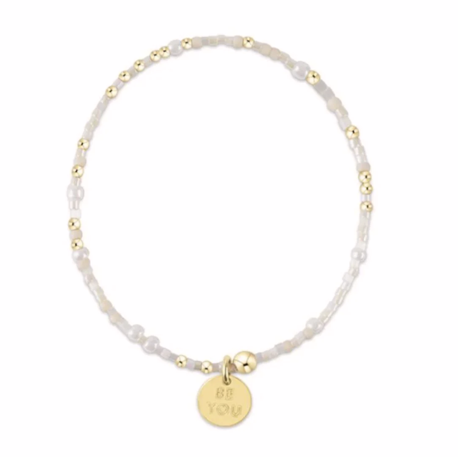 EGIRL Hope Unwritten Bracelet Oh Snow You Didn't "Be You" Small Gold Disc