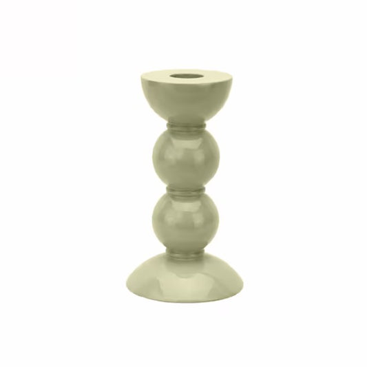 MEDIUM (14cm) Sage Bobbin Candlestick