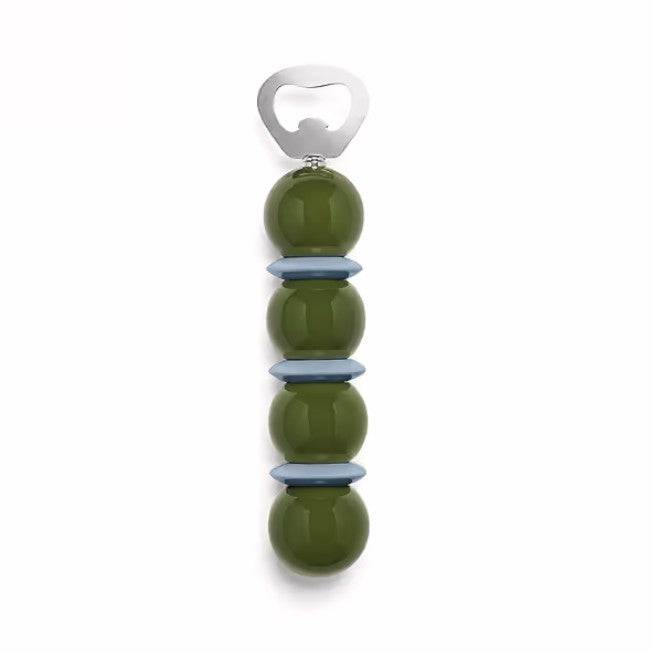 Khaki Green & Pale Denim Bobbin Bottle Opener