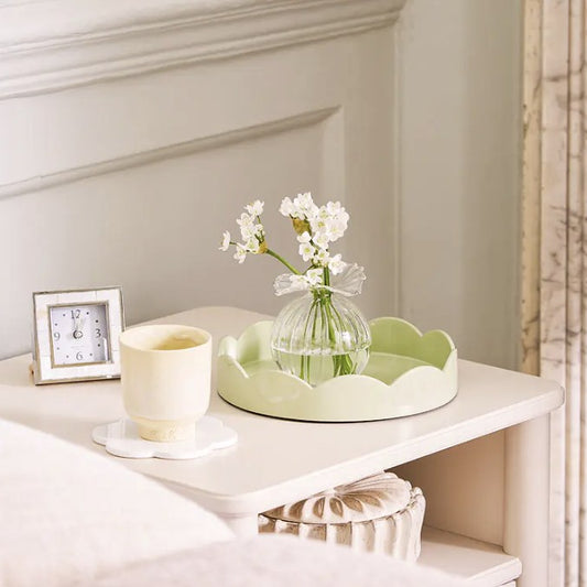 Sage Green Small Round Scallop Tray