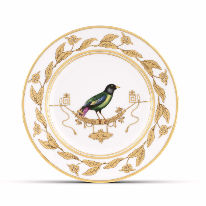 Voliere La Breve Dessert Plate, Ginori 1735