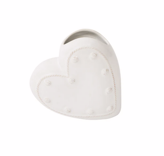 Juliska Berry & Thread Whitewash 6" Heart Vase