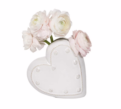 Juliska Berry & Thread Whitewash 6" Heart Vase