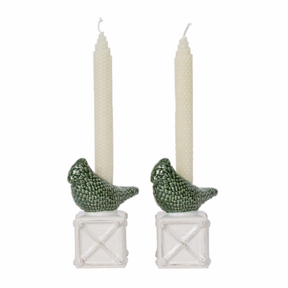 Juliska Berry & Thread Bird Topiary Candlestick (Set of 2)