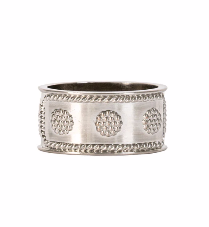 Juliska Berry & Thread Silver Napkin Rings (Set of 4)